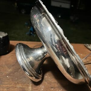 Elegant Silver Decorative Bowl